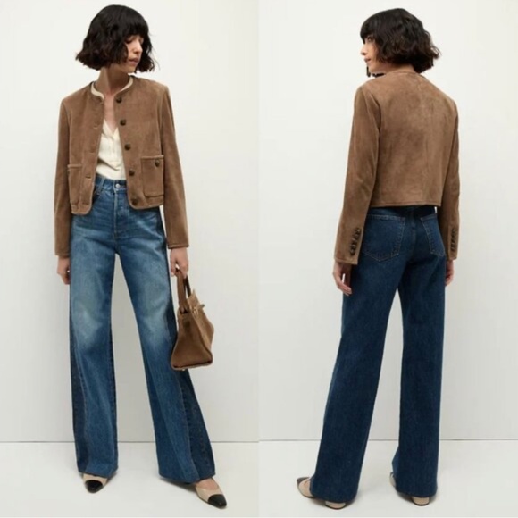 Veronica Beard Andrea Tailored Suede Jacket - Picture 4 of 4